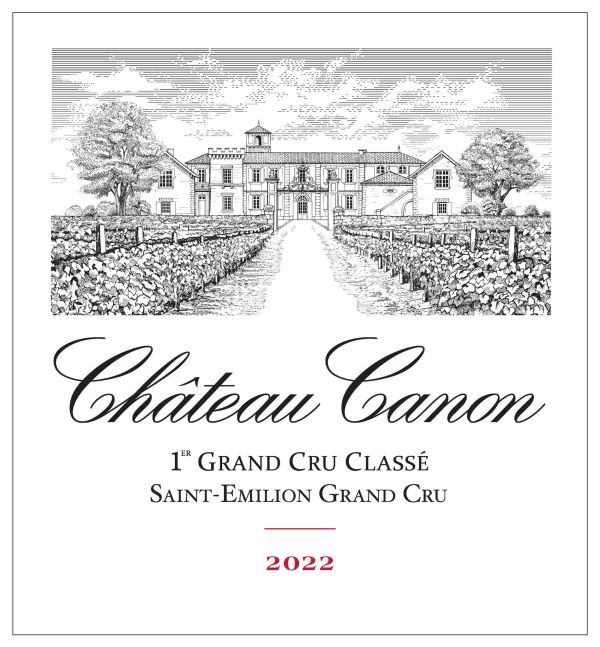 Etiquette de bouteille Château Canon